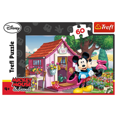 Puzzle 60 Mickey et Minnie dans le jardin 17285