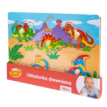 ANEK Wooden Puzzle Dinosaurs SmilyPlay SPW83597 35972