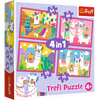 Puzzle 4 en 1 Lama en vacances Trefl 34322