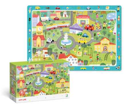 MAKSIK Puzzle 80 pieces La vie en ville DOB0135 40394 - Puzzle éducatif pour enfants