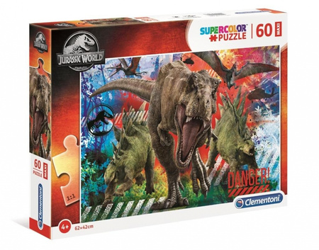 Clementoni Puzzle 60 Maxi Jurassic World pour enfants 26456