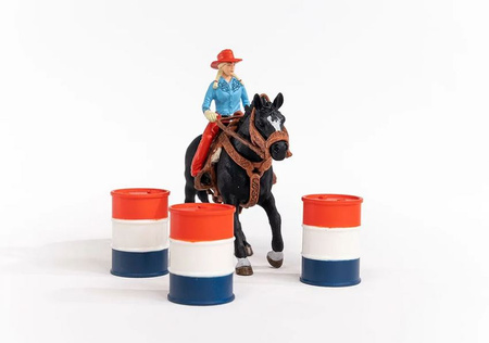 Schleich Cowgirl and Barrel Race Set 42576