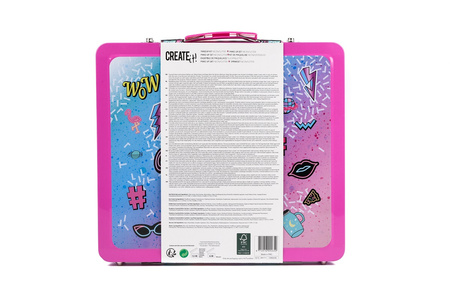 CreateIt! Make-up neon/glitter metal suitcase