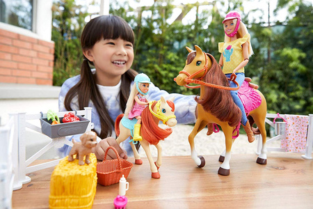 Barbie horse farm set with FXH15 dolls