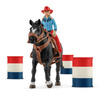 Schleich Cowgirl and Barrel Race Set 42576