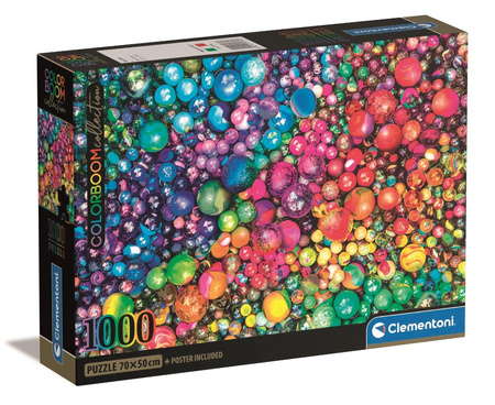 Clementoni Puzzle 1000 Compact Colorboom Marbles 39780