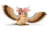 Schleich fée volant sur un hibou 70789 70600