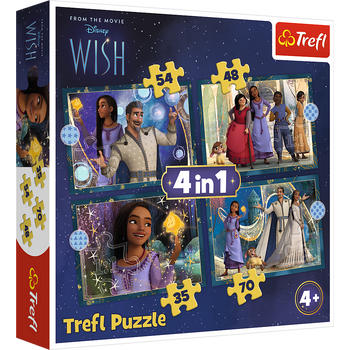 Trefl Puzzle 4en1 Disney Les rêves deviennent réalité 34649