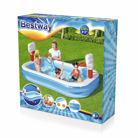 Piscine gonflable BESTWAY avec terrain de basket B54122 14153