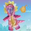 Poupée blonde en costume de dinosaure F0933