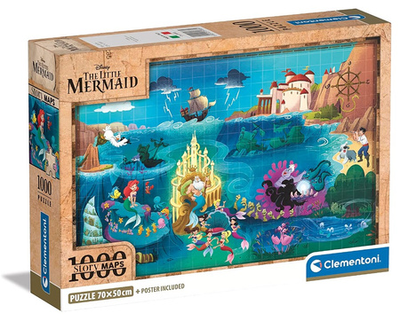 Puzzle 1000 Compact Disney Maps The Little Mermaid 39783