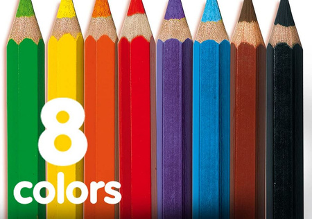 XL pencil crayons 8 colors 14416