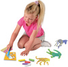 Sidewalk chalk with Safari templates for children 02204