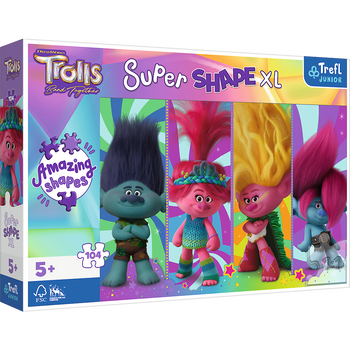 Trefl Puzzle 104 XL Super Forme Trolls Jouet 50037