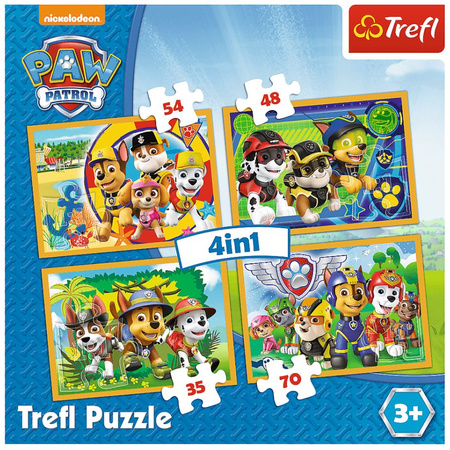 Paw Patrol 4in1 puzzle always on time 34307