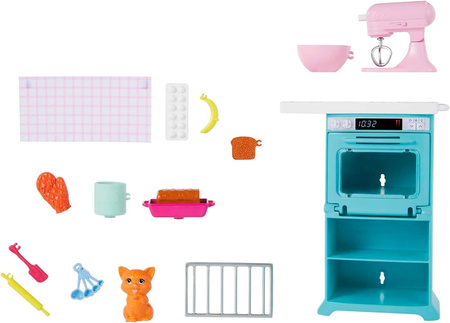 Poupée Barbie MATTEL + accessoires de cuisine HCD44