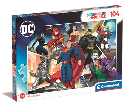 Clementoni Puzzle 104 SuperKolor DC Comics 25722