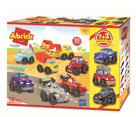 Ecoiffier Abrick set of 10 vehicles 7600003299