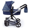 Combi stroller, deep stroller, navy blue/blue 18403