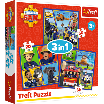 CUBES PUZZLE 3en1 Le jour de Sam le Pompier - 34868