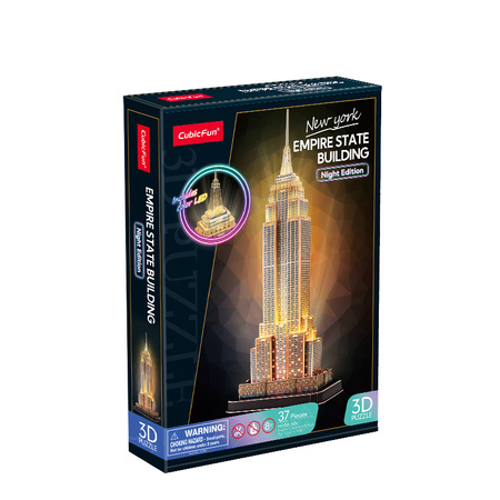 Puzzle 3D cubique amusant Empire State Building version nuit 05393