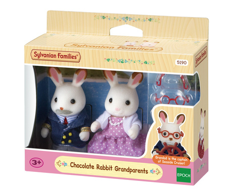 SYLVANIAN Families Grandparents Rabbits with Chocolate Ears 05190