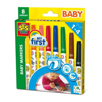 Markers for children, 8 colors, strong tip 00299