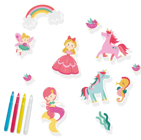 SES Creative Autocollants pour fenêtres Princess World 14272