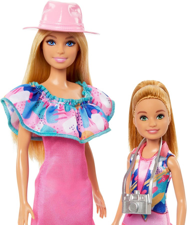 MATTEL Barbie 2 poupées en voyage avec accessoires HRM09