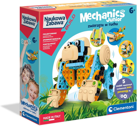 Clementoni Mechanics Junior Funny Animals 50326 - Educational Set for Children