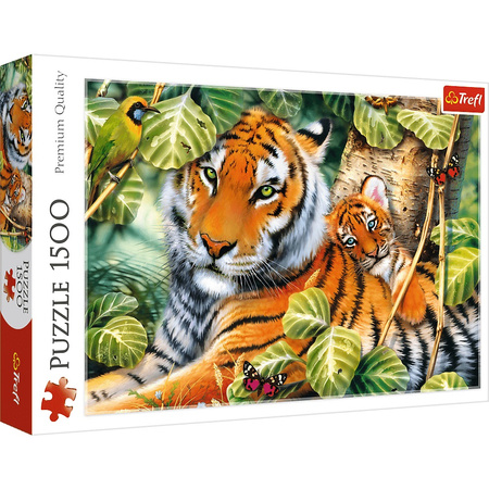 Puzzle 1500 pièces Deux tigres 26159