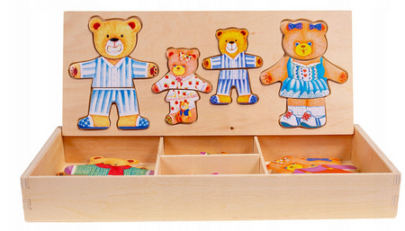 Puzzle en bois 4 ours ANEK Smily Play SPW83594 35941