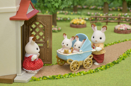 Sylvanian Families Lapin Jumeaux avec Poussette 05432