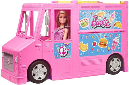 Barbie Food truck + GWJ58 doll family