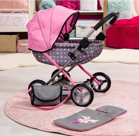 Cozy pink doll stroller 12766AA