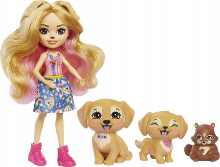 Enchantimals doll with a family of Golden Retrievers GJX43 HHB85 - toy for children