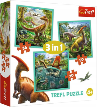 Puzzle 3 en 1 Le monde incroyable des dinosaures 34837