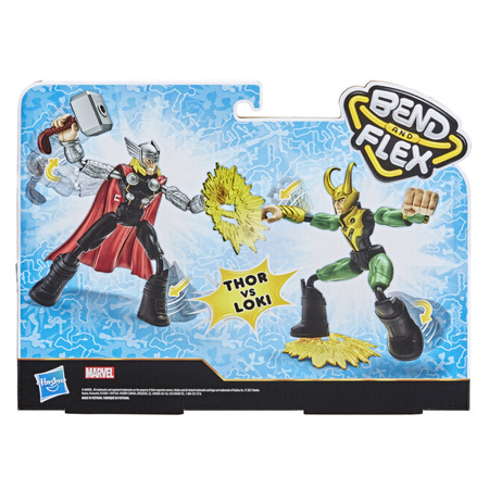 Avengers Figures Bend and Flex 2-pack Thor vs Loki F0245