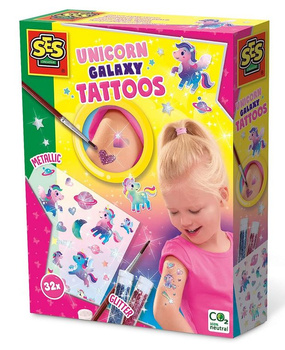 Galaxy Tattoos Licornes paillettes SES Creative 14764