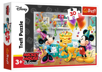 PUZZLE CUBES 30 pièces Gâteau d'anniversaire Disney 18211