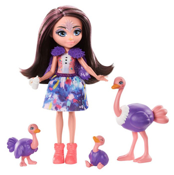 Enchantimals Doll with a family of ostriches GTM32 GJX43