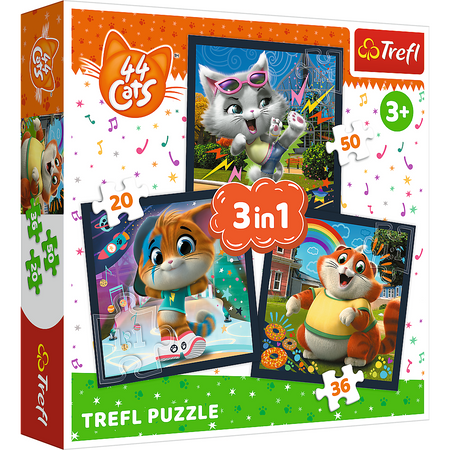 CREFL PUZZLE 3en1 Adorables Chatons 34865 - Ensemble Éducatif pour Enfants