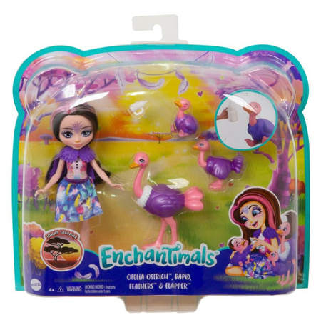 Enchantimals Doll with a family of ostriches GTM32 GJX43